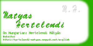 matyas hertelendi business card
