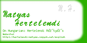 matyas hertelendi business card
